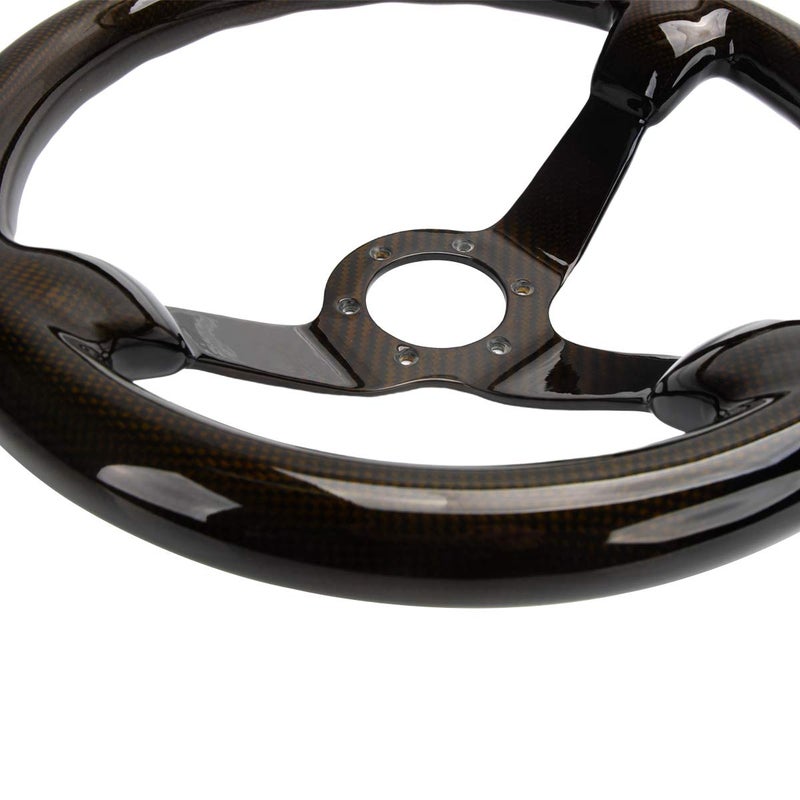 HIWOWSPORT Carbon Fiber Racing Quick Release Steering Wheel 14'' inch 350mm Diameter 6 Bolts - Image 5